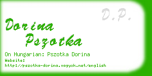 dorina pszotka business card